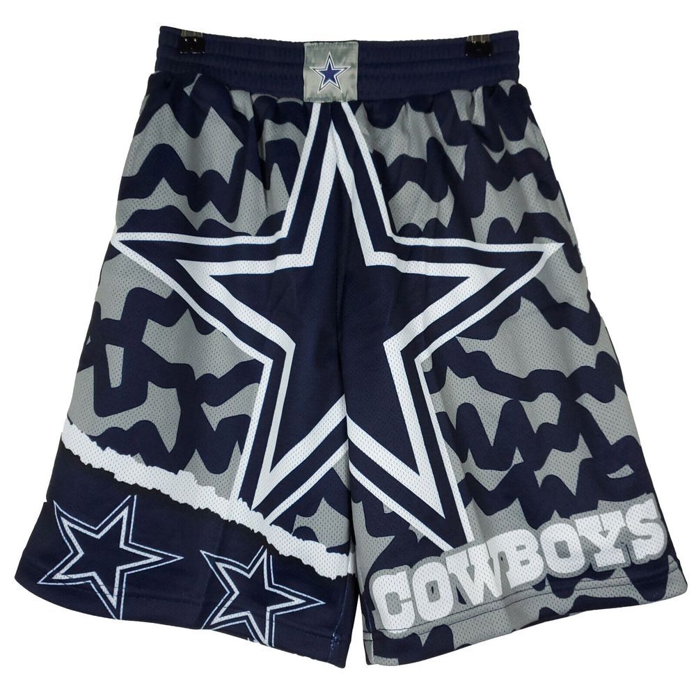 Dallas Cowboys Mitchell & Ness NFL Small Jersey Shorts Navy Gray White‎ NWT